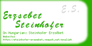 erzsebet steinhofer business card